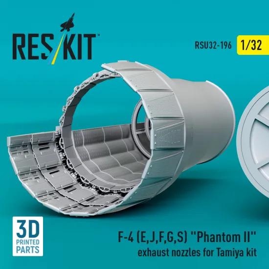 Reskit Rsu32-0196 1/32 F-4 E, J, F, G, S Phantom Ii Exhaust Nozzles For Tamiya