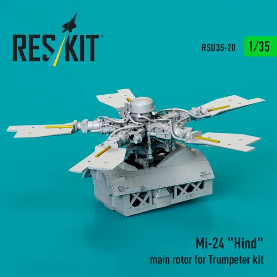 Reskit Rsu35-0020 1/35 Mi-24 Hind Main Rotor For Trumpeter Kit 3d Printed