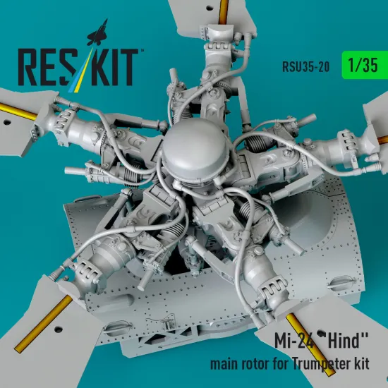 Reskit Rsu35-0020 1/35 Mi-24 Hind Main Rotor For Trumpeter Kit 3d Printed