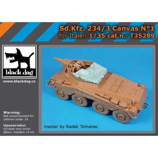 Black Dog T35289 1/35 Sd Kfz 234/3 Canvas N1 For Italeri