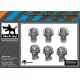 Black Dog 3d35030 1/35 Heads With M40 Field Cap 8pcs 3d Printed