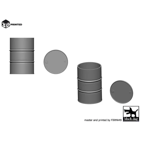 Black Dog 3d16016 1/16 Barrel 200 L 1pc 3d Printed