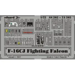 Photoetched set F-16CJ Color, for Hasegawa kit 1/72 Eduard SS202