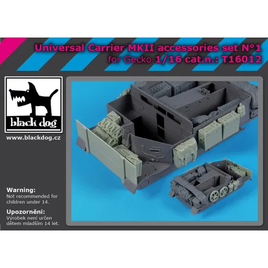 Black Dog T16012 1/16 Universal Carrier Mkii Accessories Set N 1 For Gecko