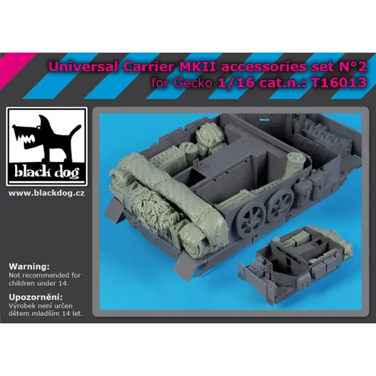 Black Dog T16013 1/16 Universal Carrier Mkii Accessories Set N2 For Gecko