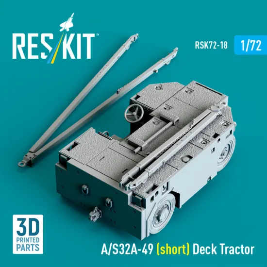 Reskit Rsk72-0018 1/72 A/S32a-49 Short Deck Tractor 3d Printed Model Kit
