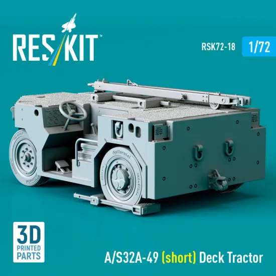 Reskit Rsk72-0018 1/72 A/S32a-49 Short Deck Tractor 3d Printed Model Kit