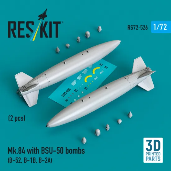 Reskit Rs72-0526 1/72 Mk.84 With Bsu-50 Bombs 2 Pcs B-52, B-1b, B-2a