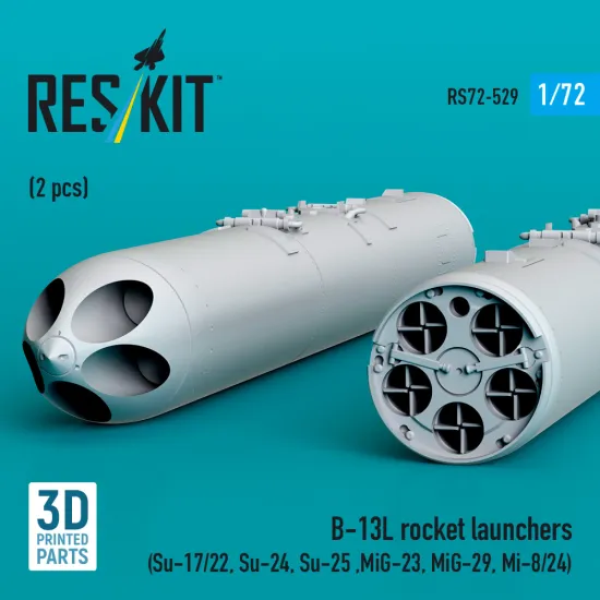 Reskit Rs72-0529 1/72 B-13l Rocket Launchers 2 Pcs Dummy 3d Printed Kit