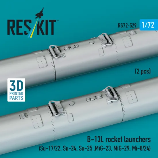 Reskit Rs72-0529 1/72 B-13l Rocket Launchers 2 Pcs Dummy 3d Printed Kit