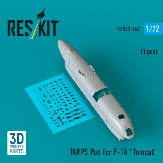 Reskit Rsu72-0147 1/72 Tarps Pod For F-14 Tomcat 1 Pcs Dummy 3d Printed Kit