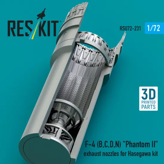 Reskit Rsu72-0231 1/72 F-4 B, C, D, N Phantom Ii Exhaust Nozzles For Hasegawa Kit