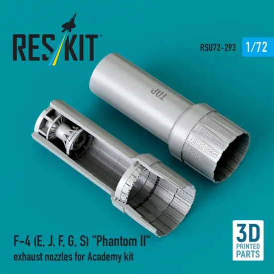 Reskit Rsu72-0293 1/72 F-4 E, J, F, G, S Phantom Ii Exhaust Nozzles For Academy Kit