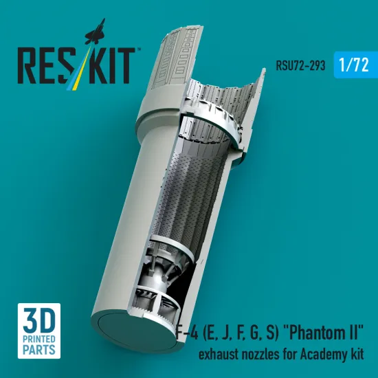 Reskit Rsu72-0293 1/72 F-4 E, J, F, G, S Phantom Ii Exhaust Nozzles For Academy Kit