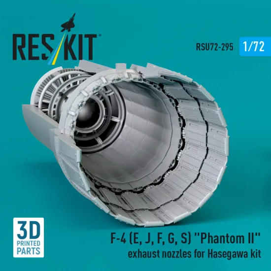 Reskit Rsu72-0295 1/72 F-4 E, J, F, G, S Phantom Ii Exhaust Nozzles For Hasegawa Kit