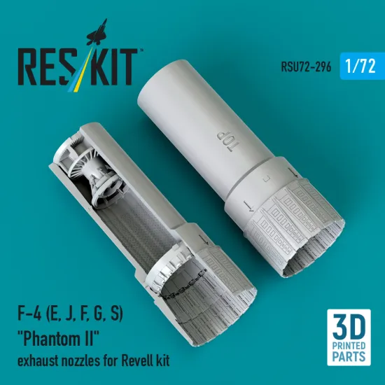 Reskit Rsu72-0296 1/72 F-4 E, J, F, G, S Phantom Ii Exhaust Nozzles For Revell Kit