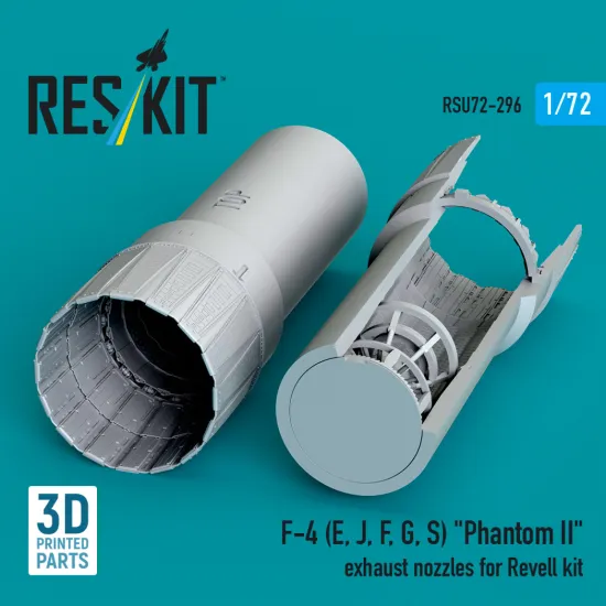 Reskit Rsu72-0296 1/72 F-4 E, J, F, G, S Phantom Ii Exhaust Nozzles For Revell Kit
