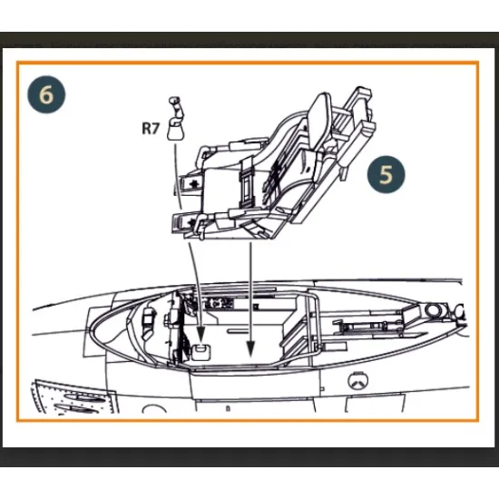 Clear Prop Cpa48047 1/48 F-86a Ejection Seat Early For Cp Kits