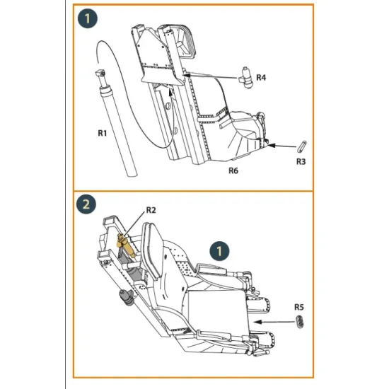 Clear Prop Cpa48047 1/48 F-86a Ejection Seat Early For Cp Kits