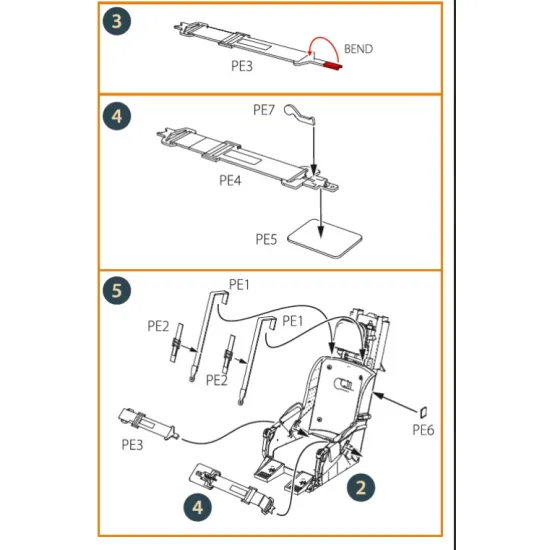 Clear Prop Cpa48054 1/48 F-86a Ejection Seat Late For Cp Kits