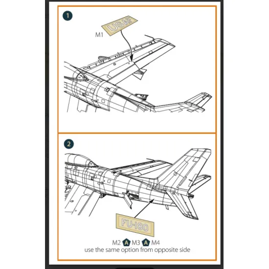 Clear Prop Cpa48071 1/48 F-86a Pre-cut Patterns For Numbers And Lettering Painting Mask On Yellow Kabuki Paper For Cp4825 Kit