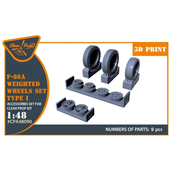 Clear Prop Cpa48090 1/48 F-86a Weighted Wheels Set Type 1 For Cp Kits