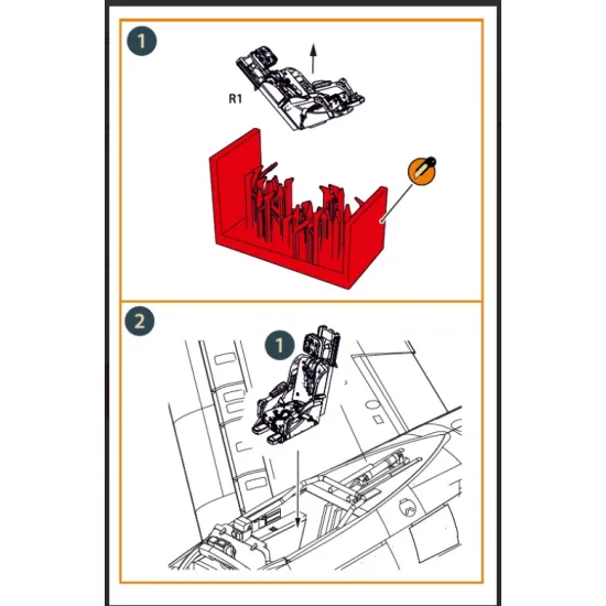 Clear Prop Cpa72165 1/72 F-86a Ejection Seat Early For Cp Kits