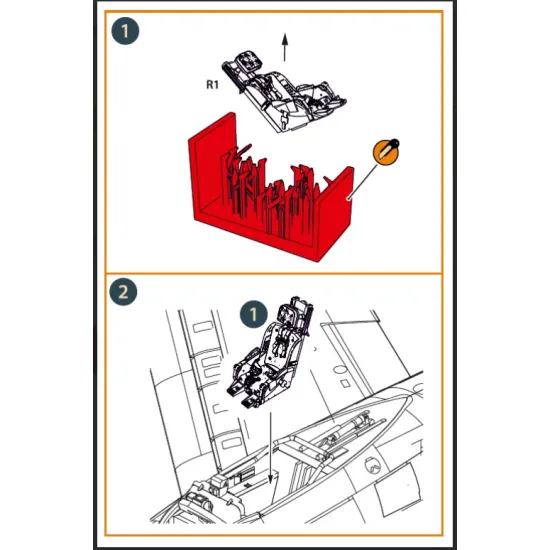 Clear Prop Cpa72166 1/72 F-86a Ejection Seat Late For Cp Kits