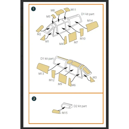 Clear Prop Cpa72185 1/72 Ki-61-2 Ki-100-1 Painting Mask On Yellow Kabuki Paper For Finemolds Fp17 Fp19 Kits
