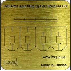 Lmg Ba-72053 1/72 Japan 800kg Type 99 4 Bomb Fins Thickness 0/1mm