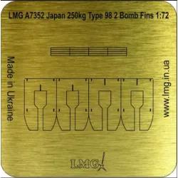 Lmg Ba-72056 1/72 Japan 250kg Type 98 8 Bomb Fins Thickness 0/1mm