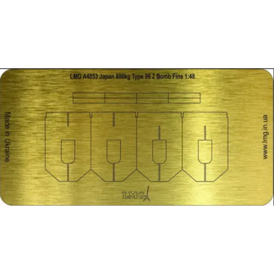 Lmg Ba-48053 1/48 Japan 800kg Type 99 4 Bomb Fins Thickness 0/2mm