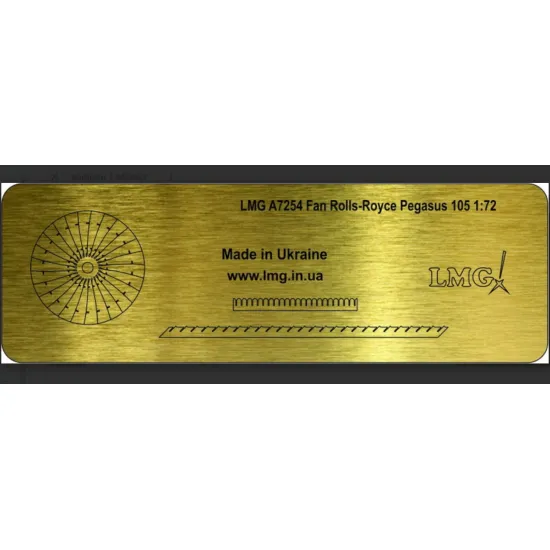 Lmg Ba-72058 1/72 Fan Rolls-royce Pegasus 105 Thickness 0/1mm