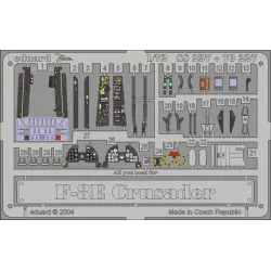 Photoetched set F-8E Crusader Color, for Academy kit 1/72 Eduard SS227