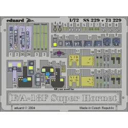 Photoetched set F-18F Super Hornet Color, for Hasegawa kit 1/72 Eduard SS229