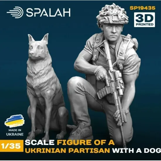 Spalah 19435 1/35 Figure Ukrainian Partisan With A Dog