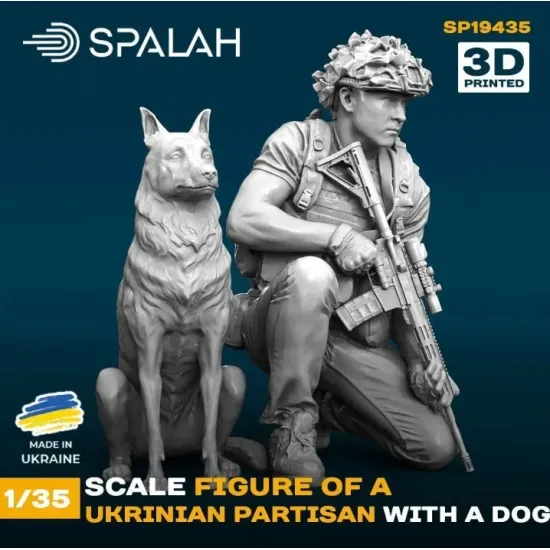 Spalah 19435 1/35 Figure Ukrainian Partisan With A Dog