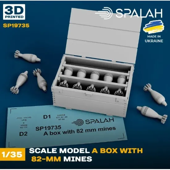 Spalah 19735 1/35 Set Of Scale Models A Box With 82-mm Mines