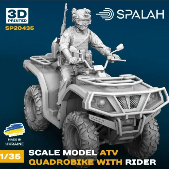 Spalah 20435 1/35 Set Of Model And Figure Atv Quadrobike With Rider Spalah 20435 1/35 Set Of Model And Figure Atv Quadrobike With Rider