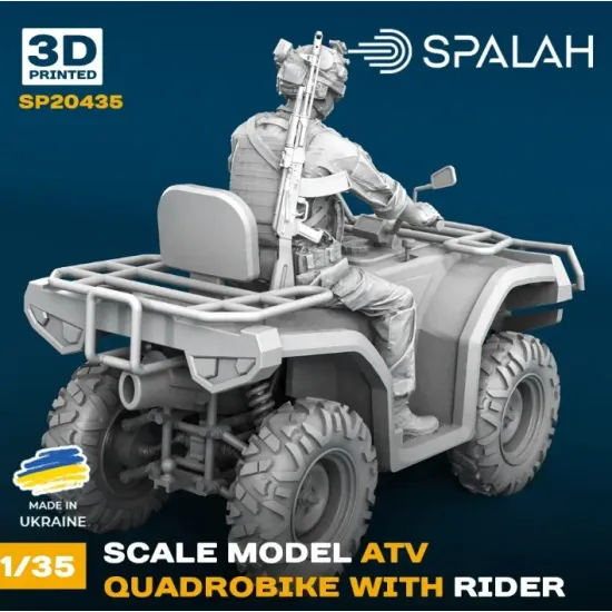 Spalah 20435 1/35 Set Of Model And Figure Atv Quadrobike With Rider Spalah 20435 1/35 Set Of Model And Figure Atv Quadrobike With Rider