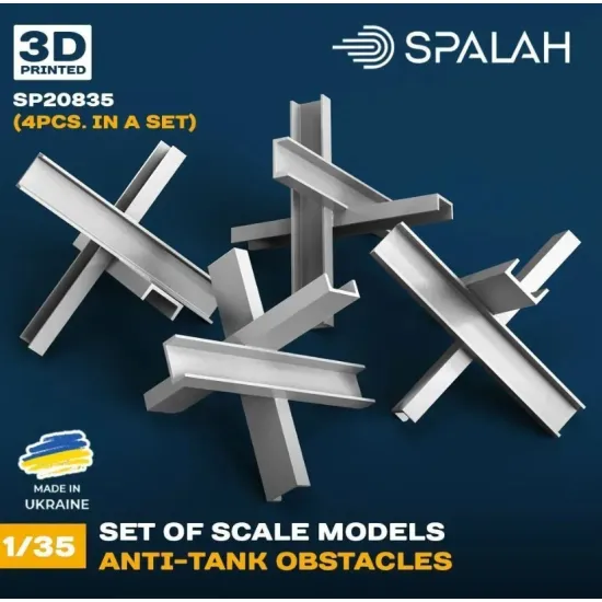 Spalah 20835 1/35 Set Of Scale Models Anti-tank Obstacles 4 Pcs