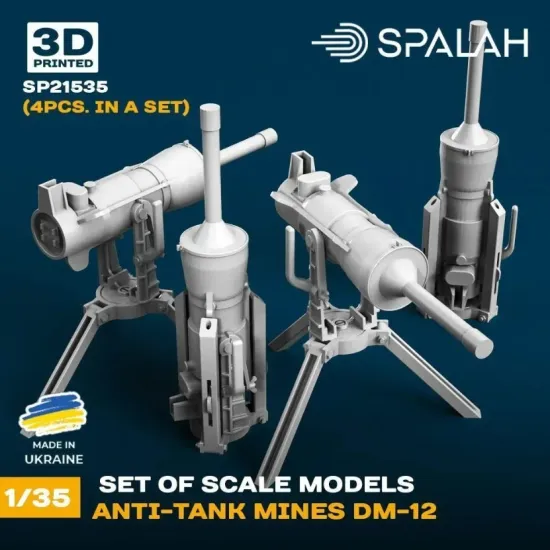 Spalah 21535 1/35 Set Of Scale Models Anti-tank Mines Dm-12 4 Pcs