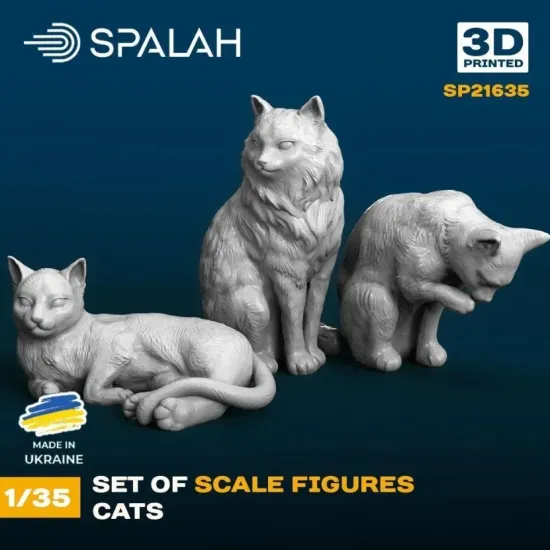 Spalah 21635 1/35 Set Of Figures Cats