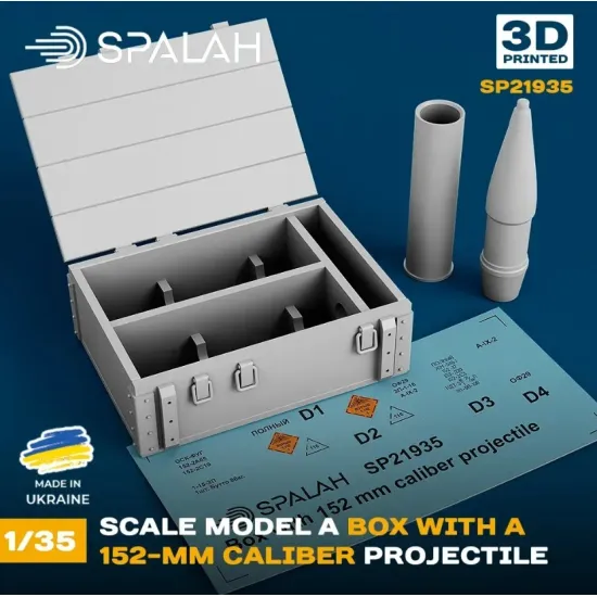 Spalah 21935 1/35 Set Of Scale Models A Box With A 152 Mm Caliber Projectile