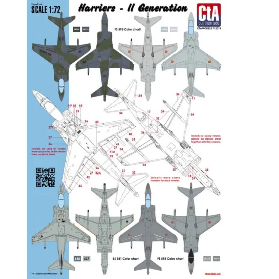 Cta Models 016 1/72 Decal Harrier - 2nd Generation