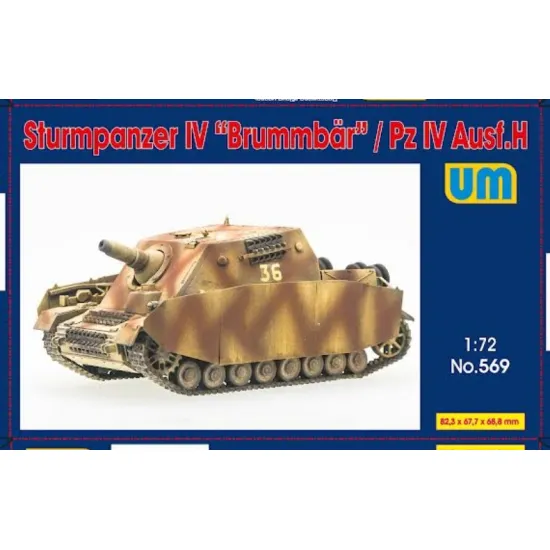 Um 569 1/72 Sturmpanzer Iv Brummbar /Pz Kpfw Iv Ausf H Plastic Model Kit