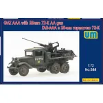 Um 588 1/72 Truck Gaz-aaa With 25mm 72-k Aa Gun Plastic Model Kit