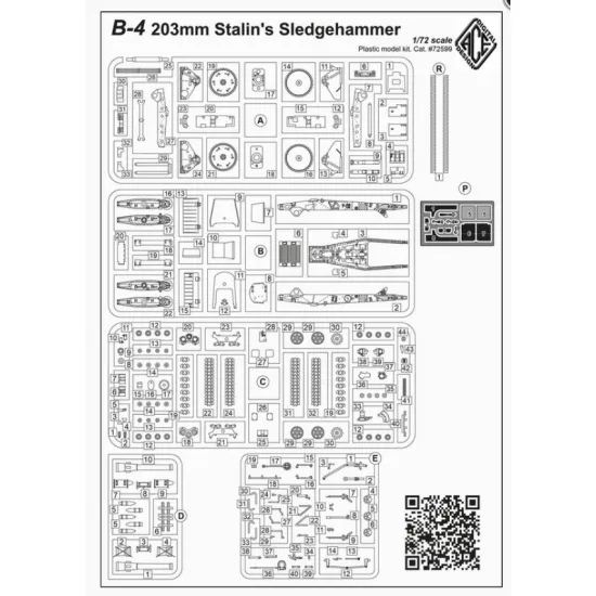 Ace 72599 1/72 B-4 203mm Soviet M/1931 Stalins Sledgehammer Plastic Model Kit