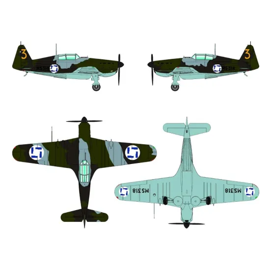 Dora Wings 48057 1/48 Morane-saulnier Ms 406c 1 Finnish Aces Plastic Model Kit