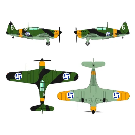 Dora Wings 48057 1/48 Morane-saulnier Ms 406c 1 Finnish Aces Plastic Model Kit